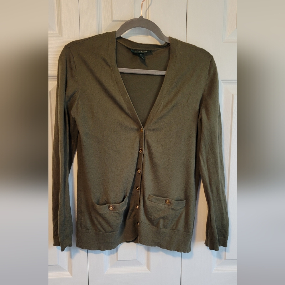 RALPH LAUREN long sleeve size medium green button down sweater